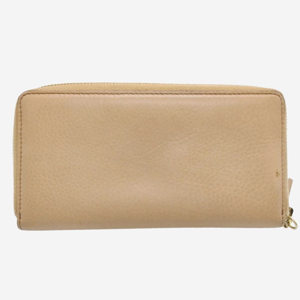Gucci Beige Pebbled Leather Full-Sized Zip Around Wallet - Picture 2 of 9